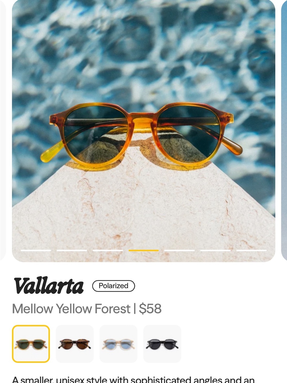 Vallarta Mellow Yellow Forest Polarized Sunski Sunglasses